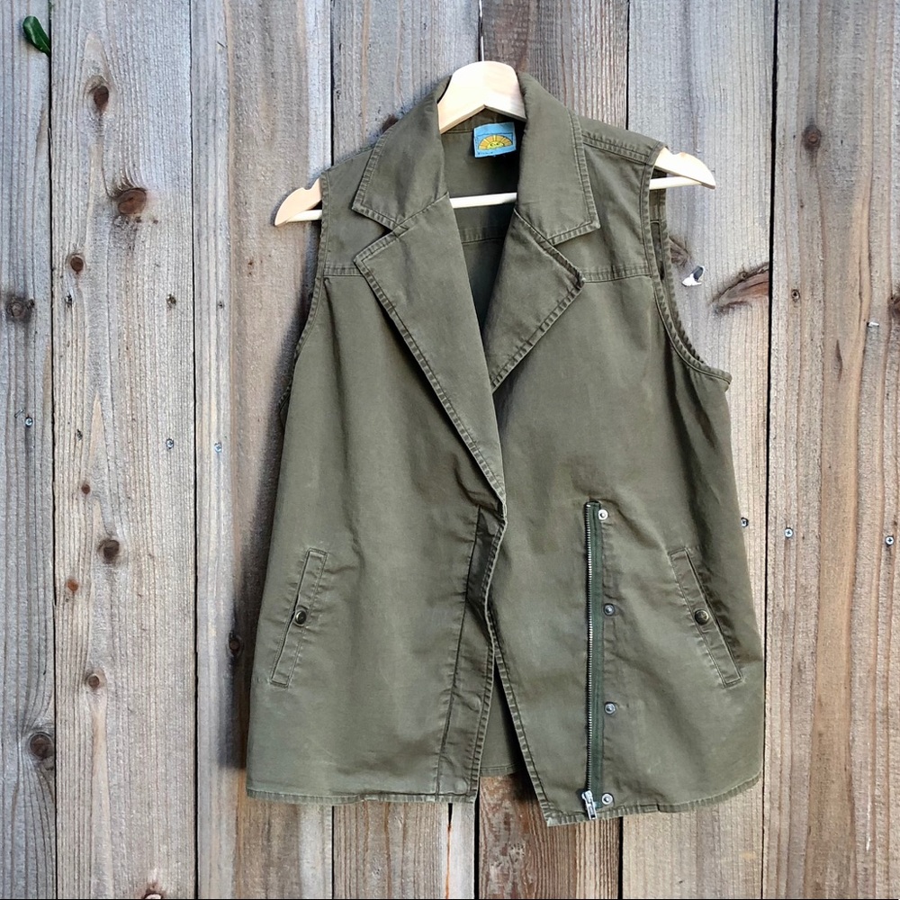 C&C Military Olive Canvas Vest